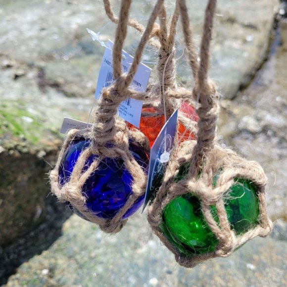 Mini 3" Colored Glass Float Nautical Ornaments Home Decor - Picture 8 of 12